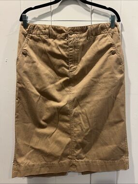 Ralph Lauren Tan Chino Skirt 100% Cotton